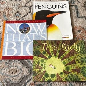 Children's Picture Book Lot - Penguins, Now That's Big, The Tree Lady